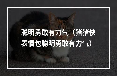 聪明勇敢有力气（猪猪侠表情包聪明勇敢有力气）