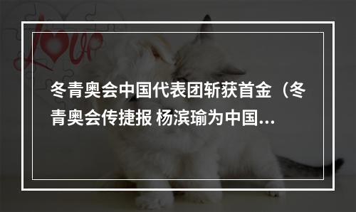 冬青奥会中国代表团斩获首金（冬青奥会传捷报 杨滨瑜为中国代表团斩获首金）