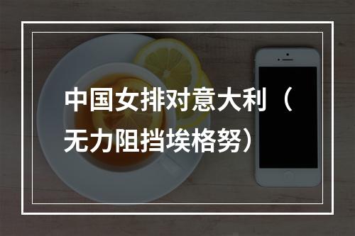 中国女排对意大利（无力阻挡埃格努）