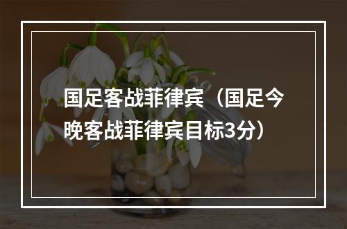 国足客战菲律宾（国足今晚客战菲律宾目标3分）