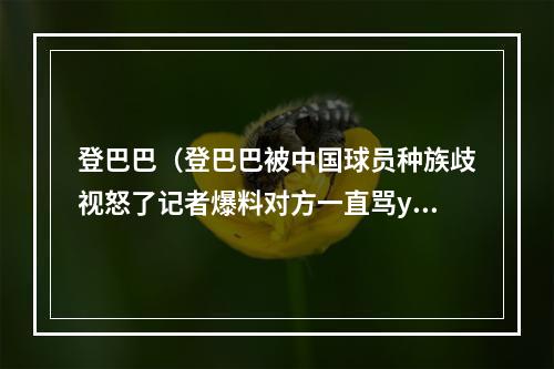登巴巴（登巴巴被中国球员种族歧视怒了记者爆料对方一直骂you black）