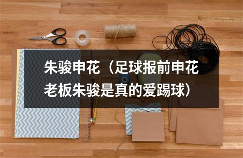 朱骏申花（足球报前申花老板朱骏是真的爱踢球）