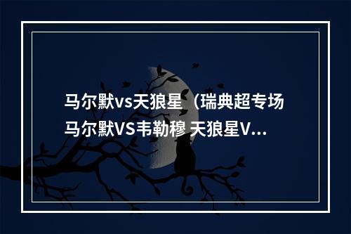 马尔默vs天狼星（瑞典超专场 马尔默VS韦勒穆 天狼星VS索尔）