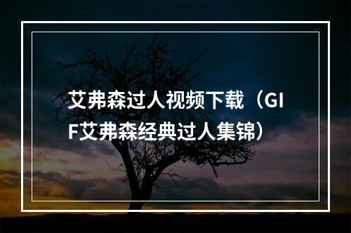 艾弗森过人视频下载（GIF艾弗森经典过人集锦）