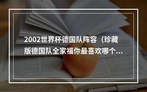 2002世界杯德国队阵容（珍藏版德国队全家福你最喜欢哪个时期的德国国家队）