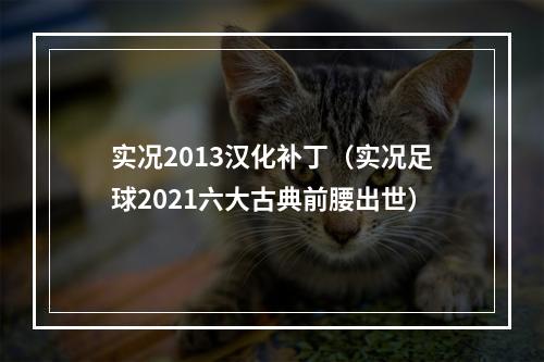 实况2013汉化补丁（实况足球2021六大古典前腰出世）