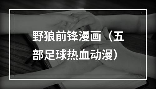 野狼前锋漫画（五部足球热血动漫）