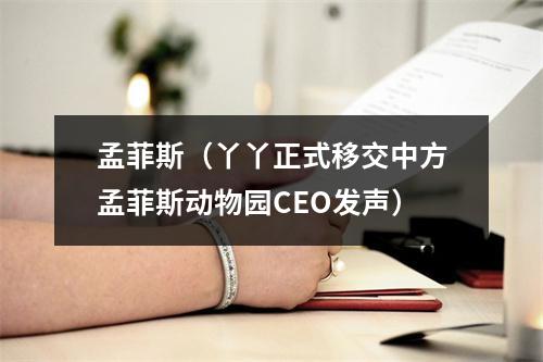 孟菲斯（丫丫正式移交中方孟菲斯动物园CEO发声）