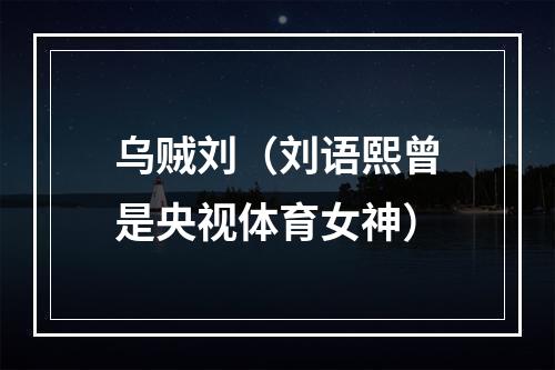 乌贼刘（刘语熙曾是央视体育女神）