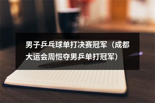 男子乒乓球单打决赛冠军（成都大运会周恺夺男乒单打冠军）