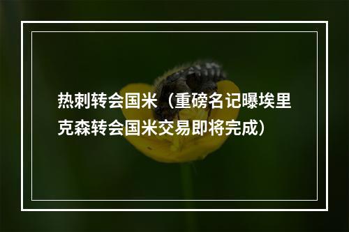 热刺转会国米（重磅名记曝埃里克森转会国米交易即将完成）