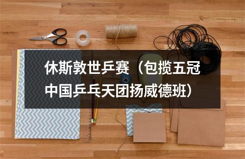 休斯敦世乒赛（包揽五冠中国乒乓天团扬威德班）