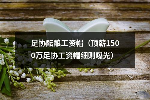 足协酝酿工资帽（顶薪1500万足协工资帽细则曝光）