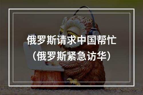 俄罗斯请求中国帮忙（俄罗斯紧急访华）