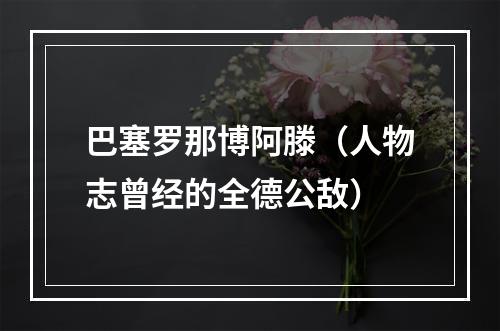 巴塞罗那博阿滕（人物志曾经的全德公敌）