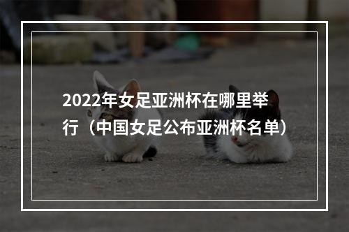 2022年女足亚洲杯在哪里举行（中国女足公布亚洲杯名单）