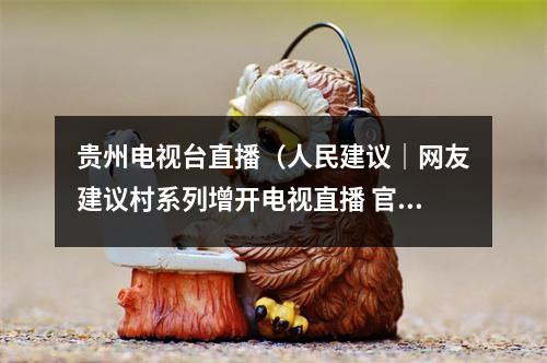 贵州电视台直播（人民建议｜网友建议村系列增开电视直播 官方回复顺应互联网传播趋势）