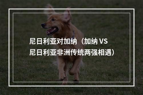 尼日利亚对加纳（加纳 VS 尼日利亚非洲传统两强相遇）