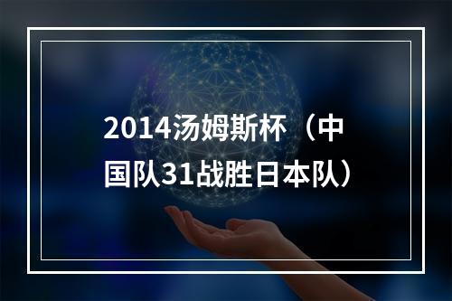 2014汤姆斯杯（中国队31战胜日本队）