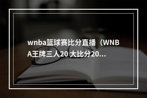 wnba篮球赛比分直播（WNBA王牌三人20 大比分20太阳夺冠军点）