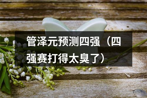 管泽元预测四强（四强赛打得太臭了）