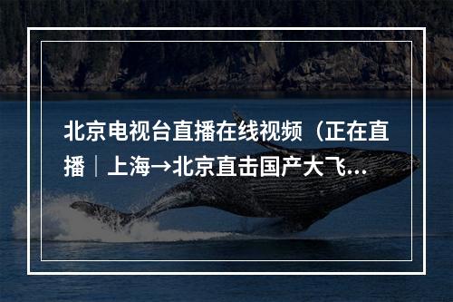 北京电视台直播在线视频（正在直播｜上海→北京直击国产大飞机C919全球首次商业载客飞行）