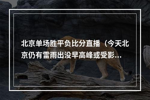 北京单场胜平负比分直播（今天北京仍有雷雨出没早高峰或受影响 最高温降至31℃）