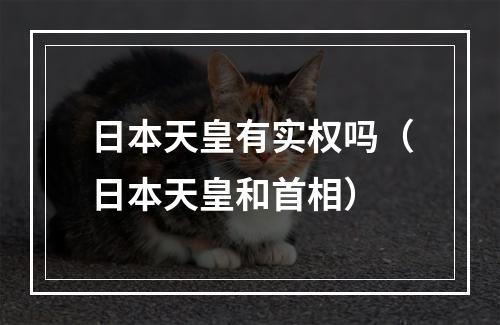 日本天皇有实权吗（日本天皇和首相）