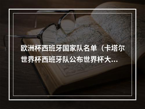 欧洲杯西班牙国家队名单（卡塔尔世界杯西班牙队公布世界杯大名单20人首次出征世界杯）