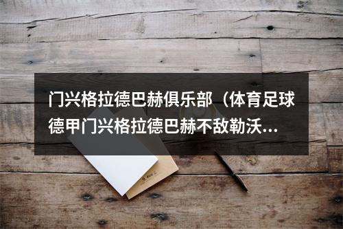门兴格拉德巴赫俱乐部（体育足球德甲门兴格拉德巴赫不敌勒沃库森）