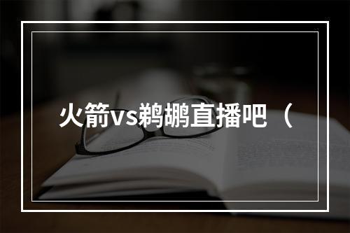 火箭vs鹈鹕直播吧（