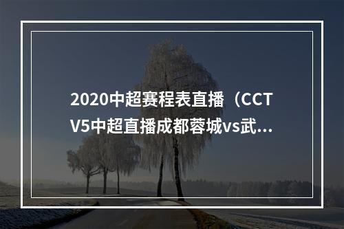 2020中超赛程表直播（CCTV5中超直播成都蓉城vs武汉三镇中文比赛全程高清视频）