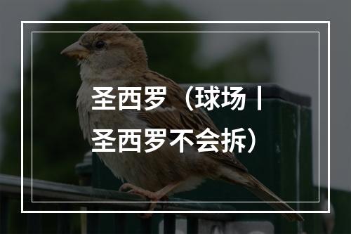 圣西罗（球场丨圣西罗不会拆）