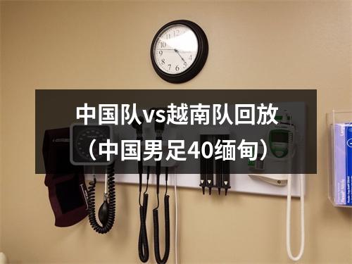 中国队vs越南队回放（中国男足40缅甸）