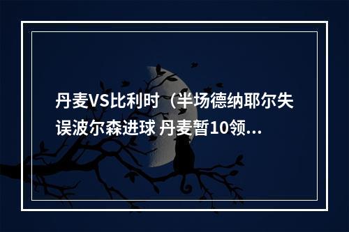丹麦VS比利时（半场德纳耶尔失误波尔森进球 丹麦暂10领先比利时）