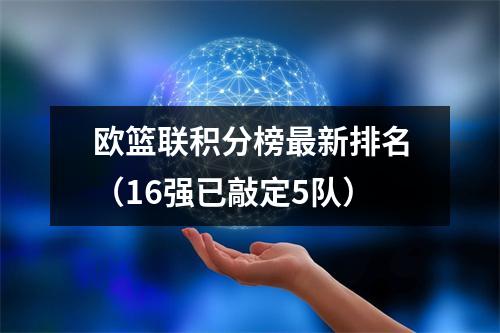 欧篮联积分榜最新排名（16强已敲定5队）