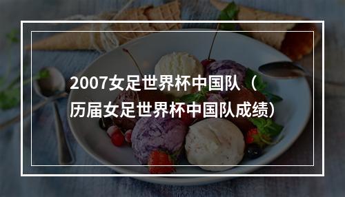 2007女足世界杯中国队（历届女足世界杯中国队成绩）
