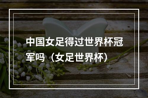中国女足得过世界杯冠军吗（女足世界杯）