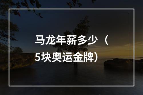 马龙年薪多少（5块奥运金牌）