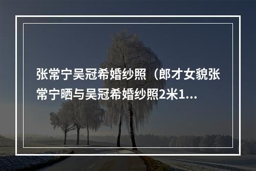 张常宁吴冠希婚纱照（郎才女貌张常宁晒与吴冠希婚纱照2米1高富帅1米95白富美超登对）
