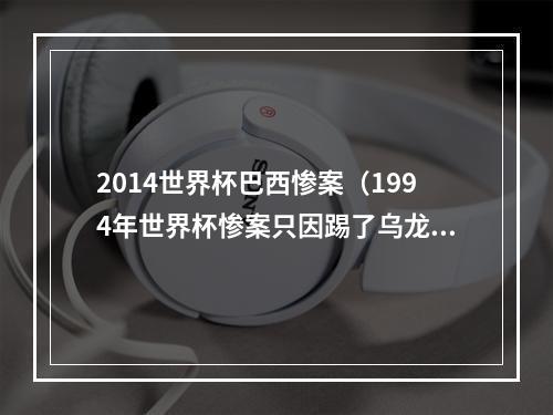 2014世界杯巴西惨案（1994年世界杯惨案只因踢了乌龙球）