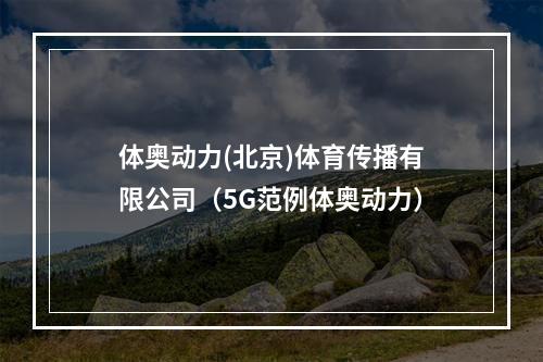 体奥动力(北京)体育传播有限公司（5G范例体奥动力）