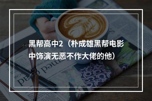 黑帮高中2（朴成雄黑帮电影中饰演无恶不作大佬的他）