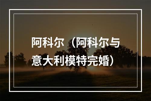 阿科尔（阿科尔与意大利模特完婚）