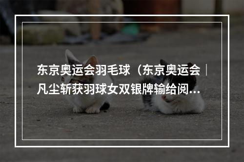 东京奥运会羽毛球（东京奥运会｜凡尘斩获羽球女双银牌输给阅历留下遗憾继续Lucky）