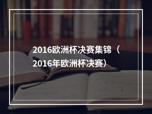 2016欧洲杯决赛集锦（2016年欧洲杯决赛）