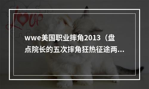 wwe美国职业摔角2013（盘点院长的五次摔角狂热征途两场冠军赛）