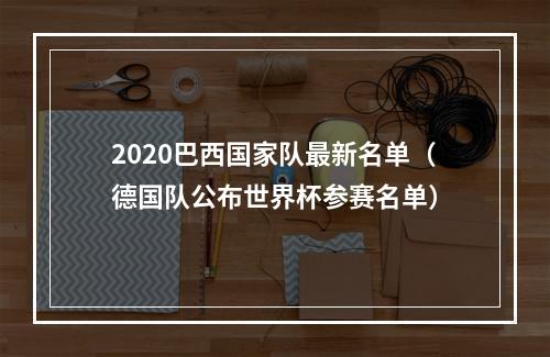 2020巴西国家队最新名单（德国队公布世界杯参赛名单）