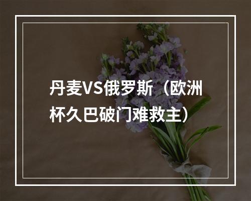 丹麦VS俄罗斯（欧洲杯久巴破门难救主）