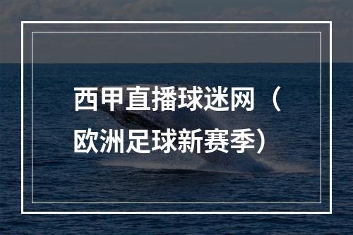 西甲直播球迷网（欧洲足球新赛季）